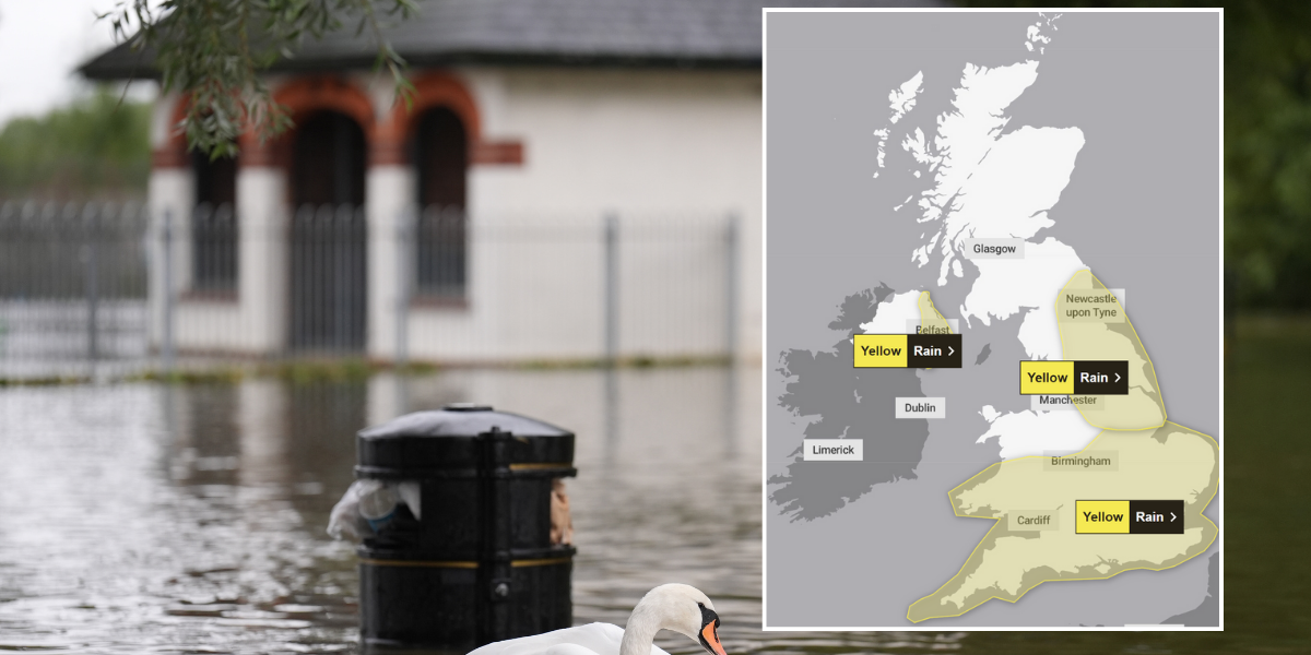 NextImg:UK weather: Flood ravaged Britain faces yet more rain as THREE yellow warnings issued across the country
