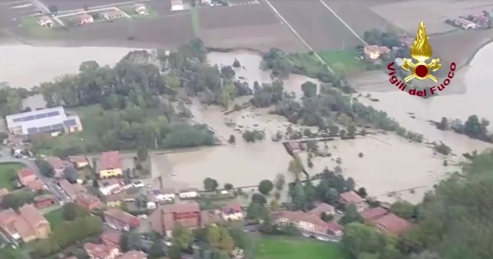 Flooding in Budrio, Emilia Romagna