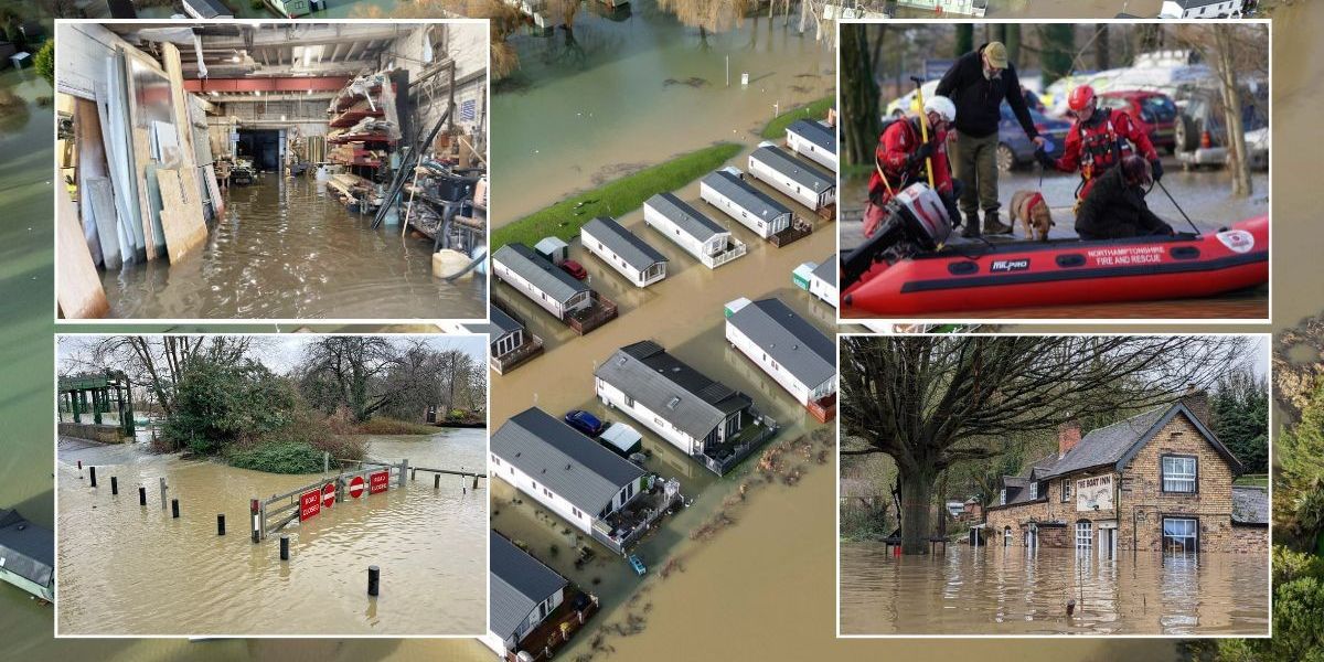 NextImg:UK floods wreak havoc - Over a thousand properties ruined as emergency services launch rescue missions