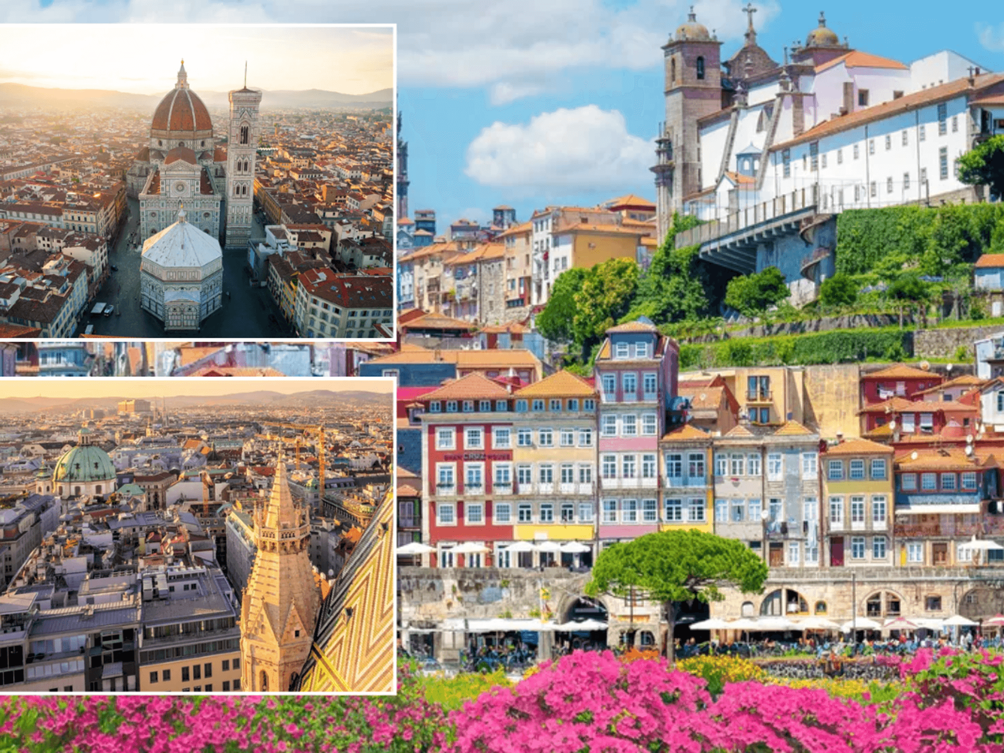 Florence city Italy / Vienna city / Porto, Portugal