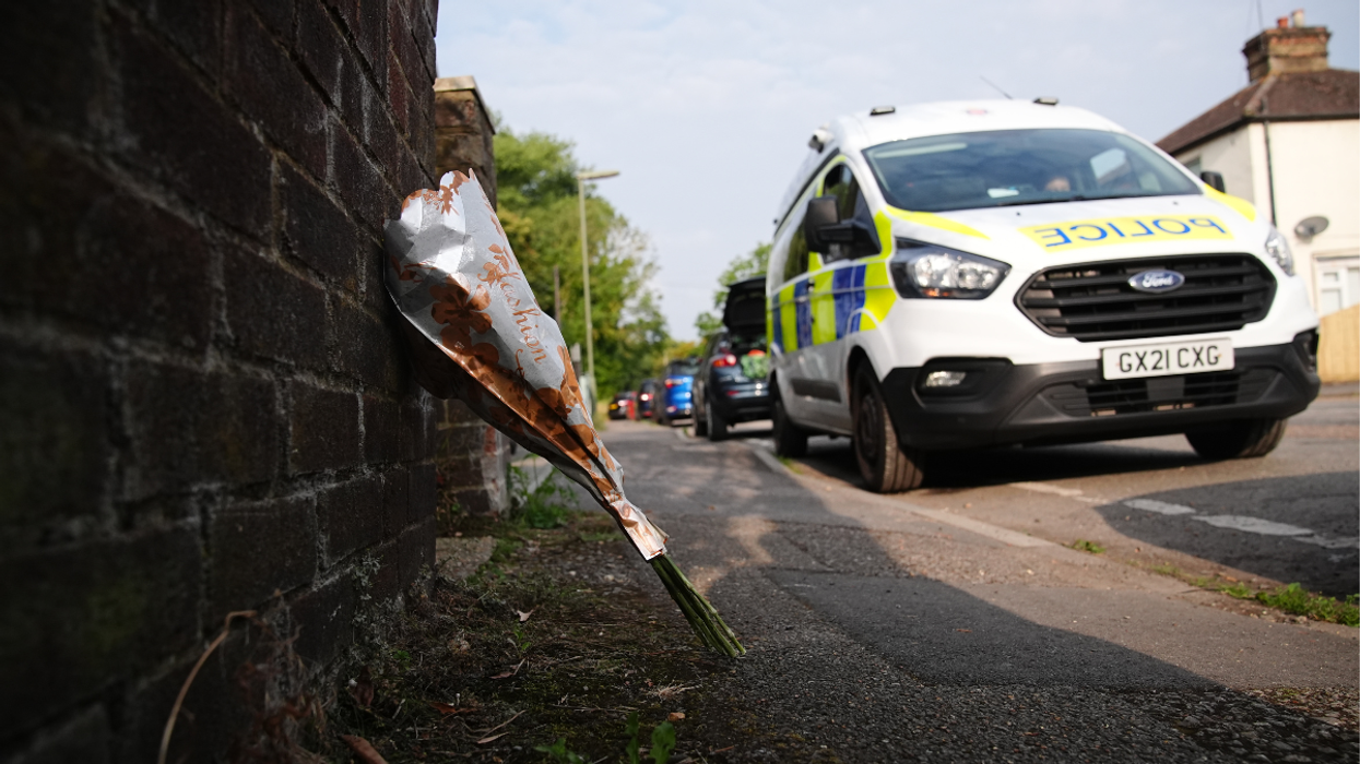 ​Flowers left in Bremer Road, Staines-Upon-Thames