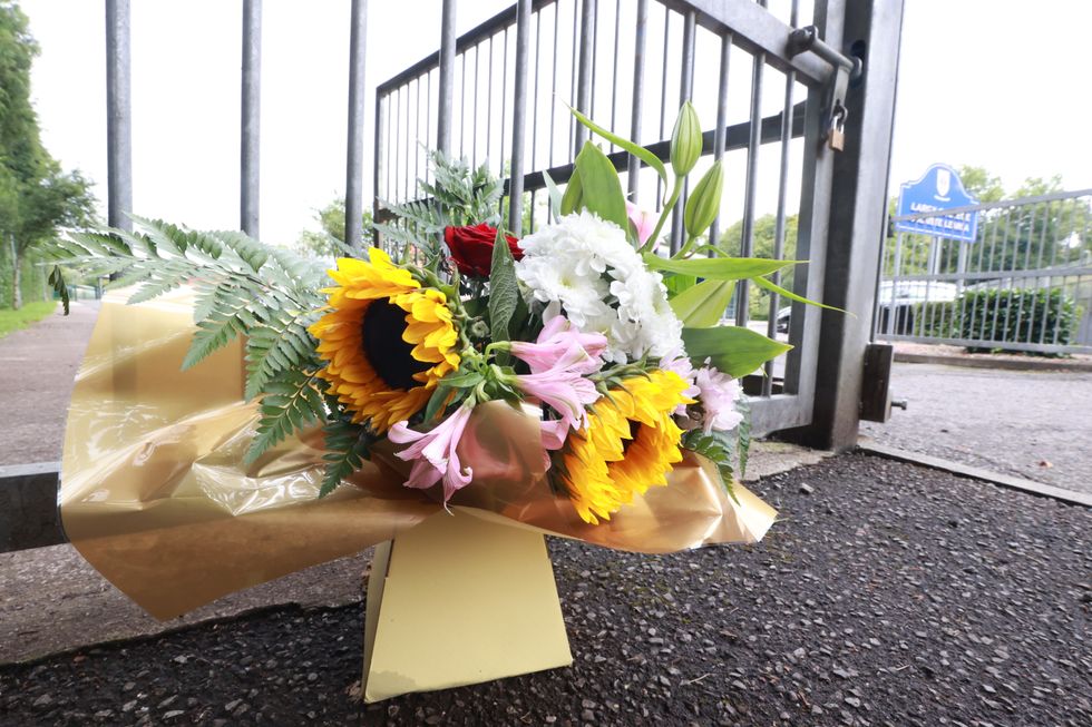 Flowers left outside their college