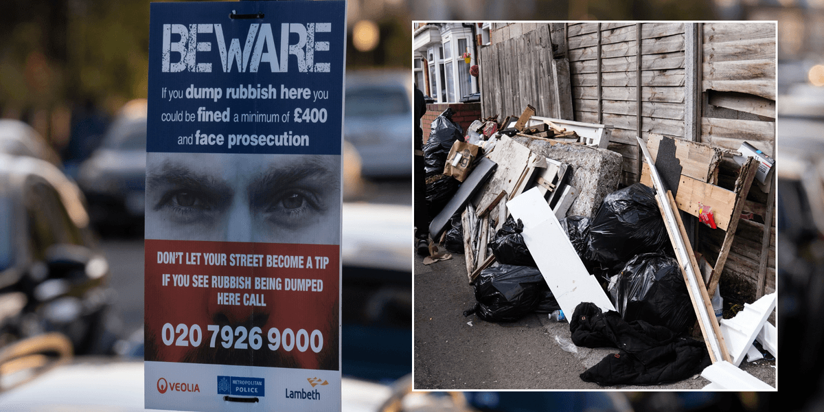 Furious residents accuse council of fly tipping with dozens of rubbish bags left for ‘days on end’ Furious residents accuse council of fly tipping with dozens of rubbish bags left for ‘days on end’