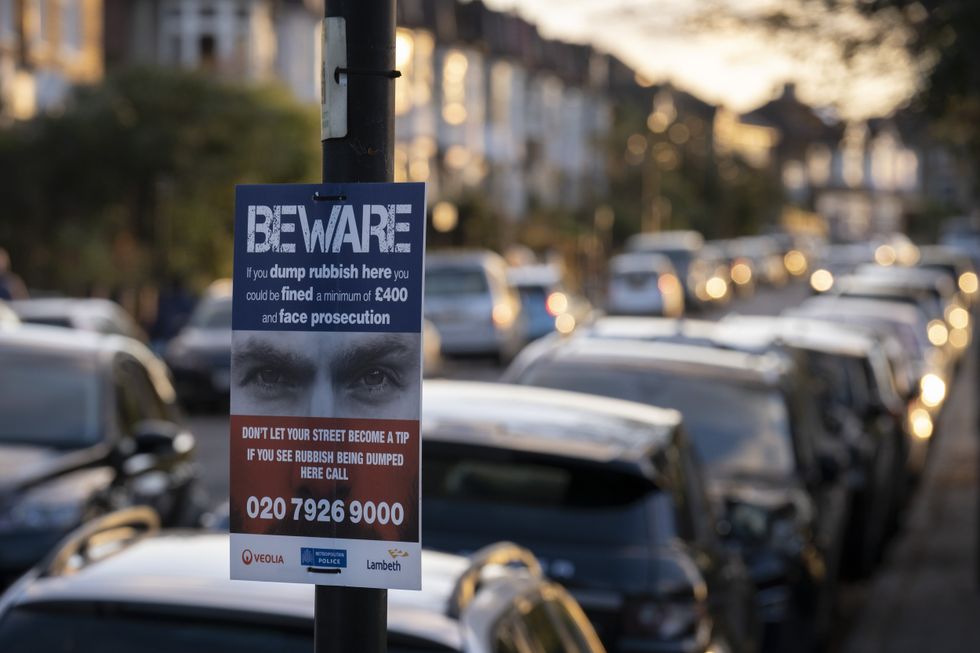 Fly tippers beware sign