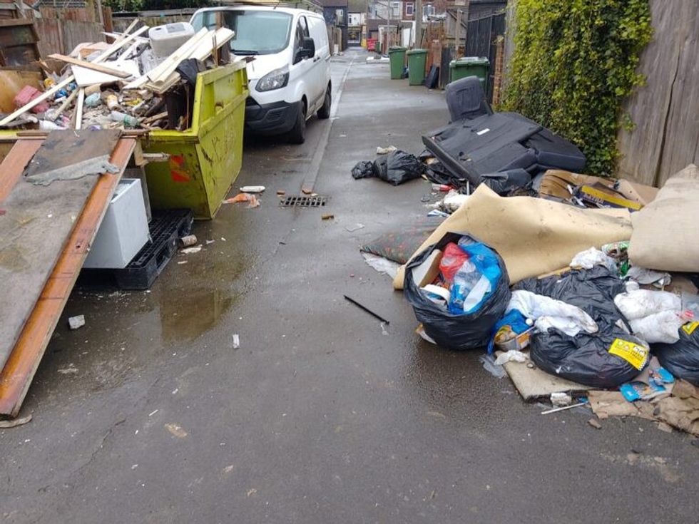 Fly tipping waste was cleared earlier this year