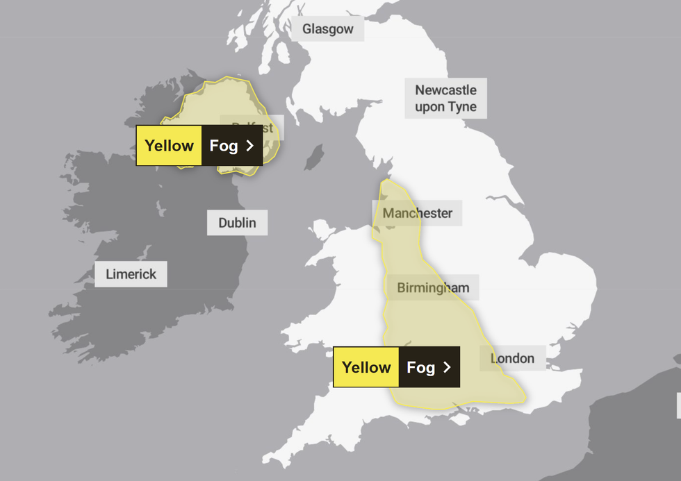 Fog warnings