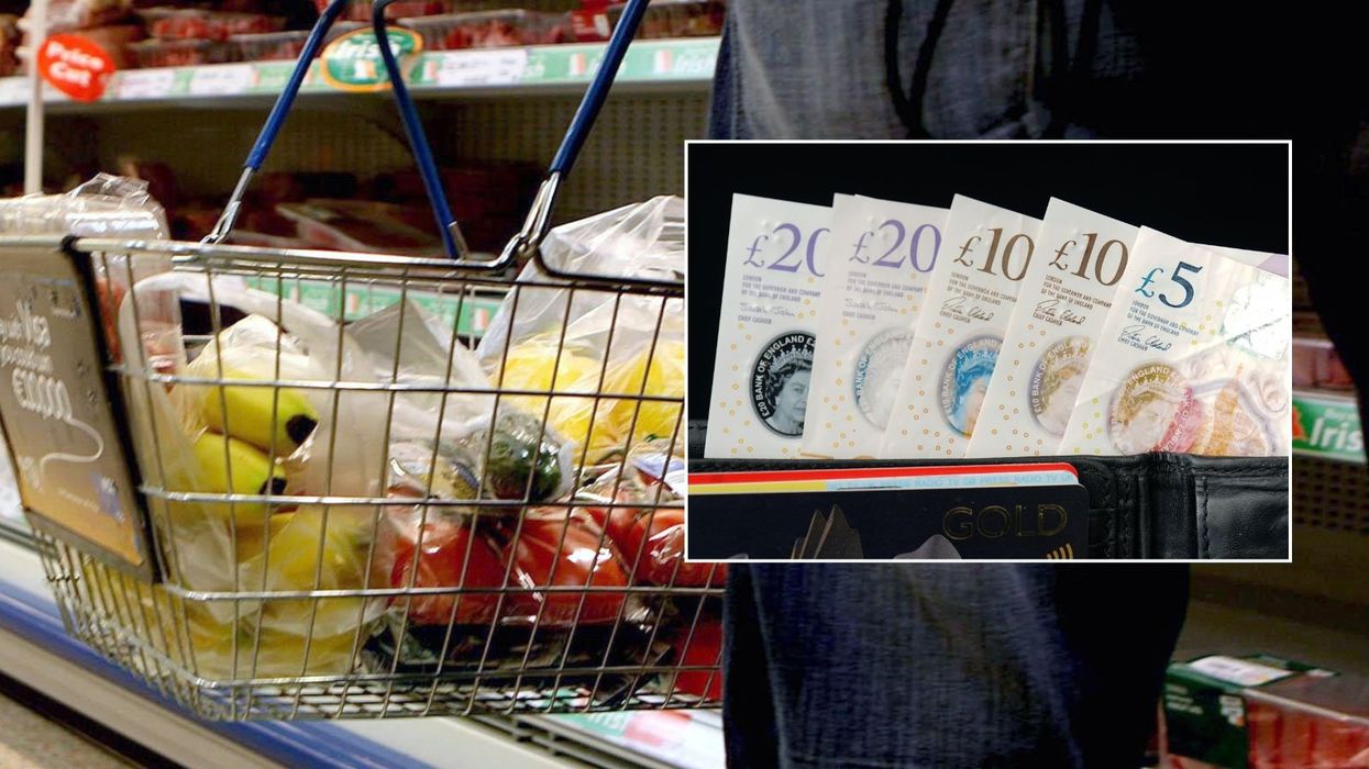 Food basket and cash