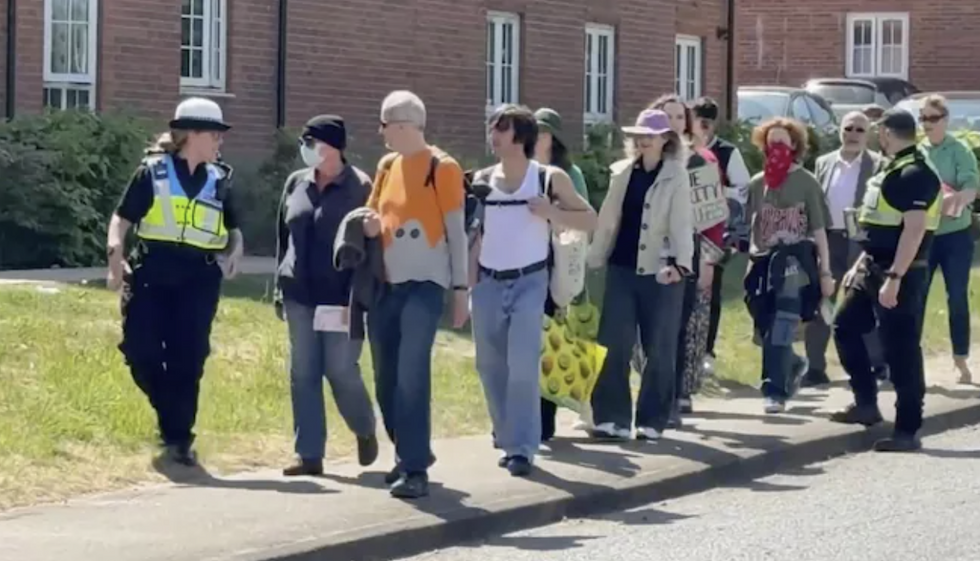 Footage from May shows the group being taken to