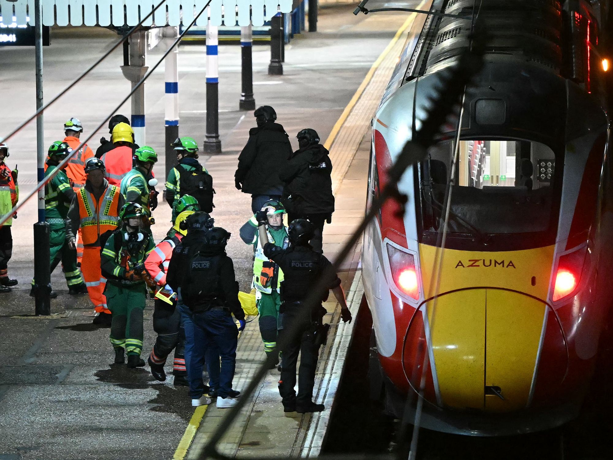 Footage from the scene in Huntingdon