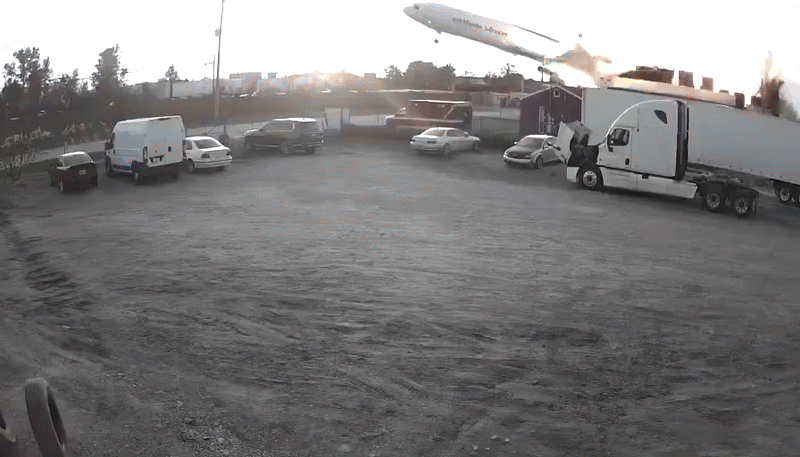 Footage of the aftermath