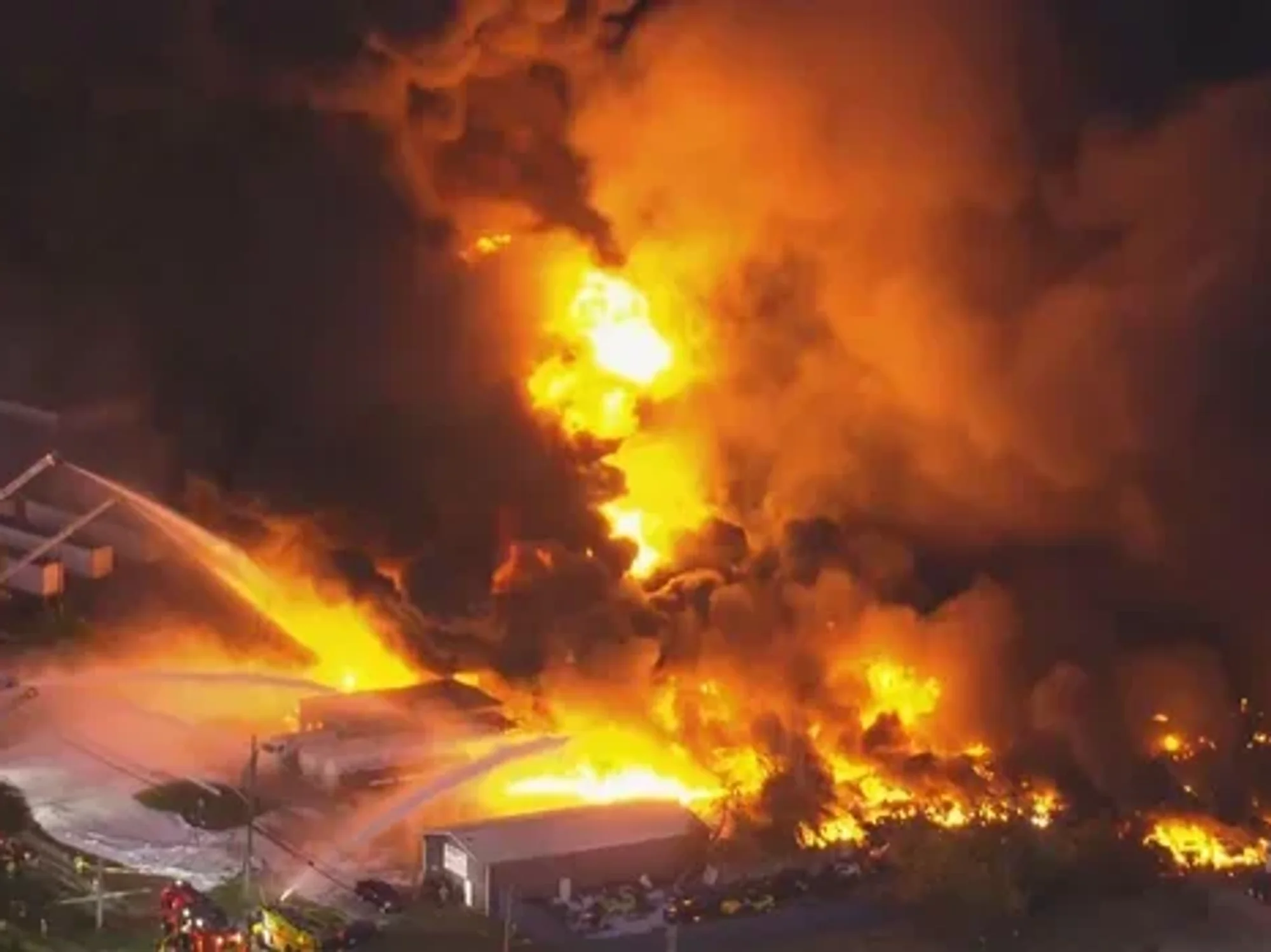 Footage of the aftermath