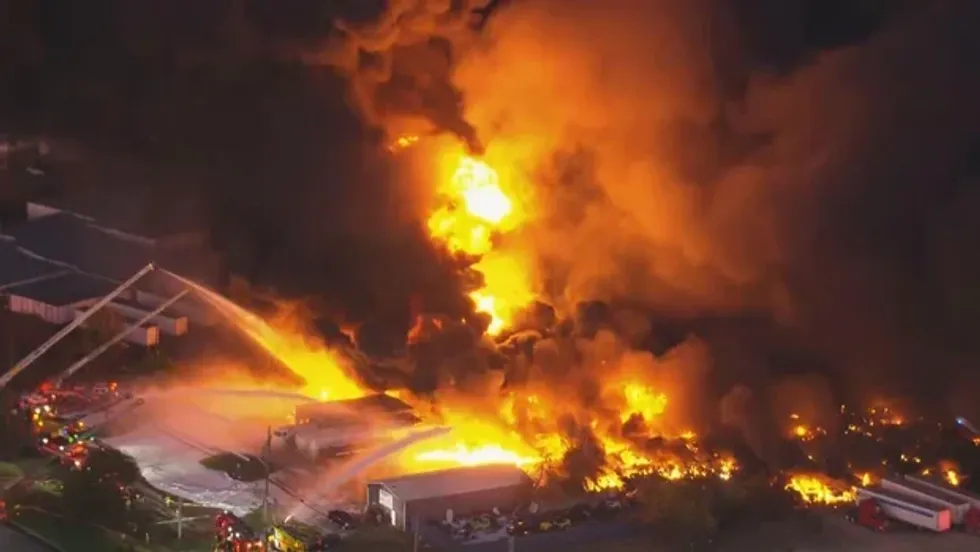 Footage of the aftermath