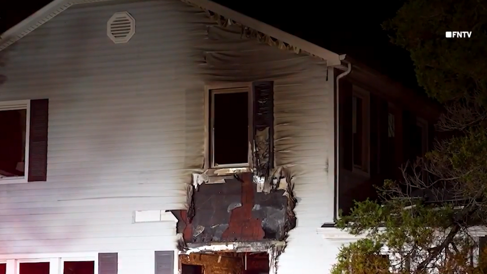 Footage of the burnt house