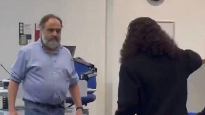 Footage of the confrontation