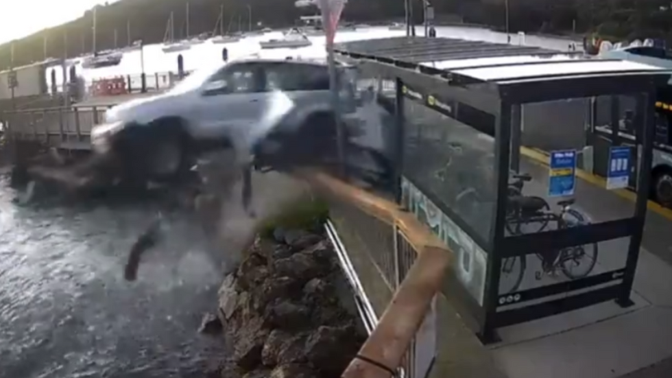 Footage of the crash
