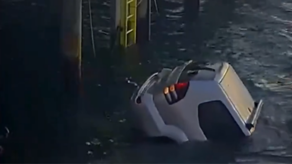 Footage of the crash