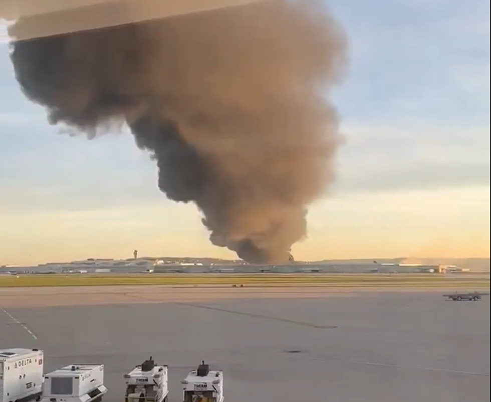 Footage of the crash