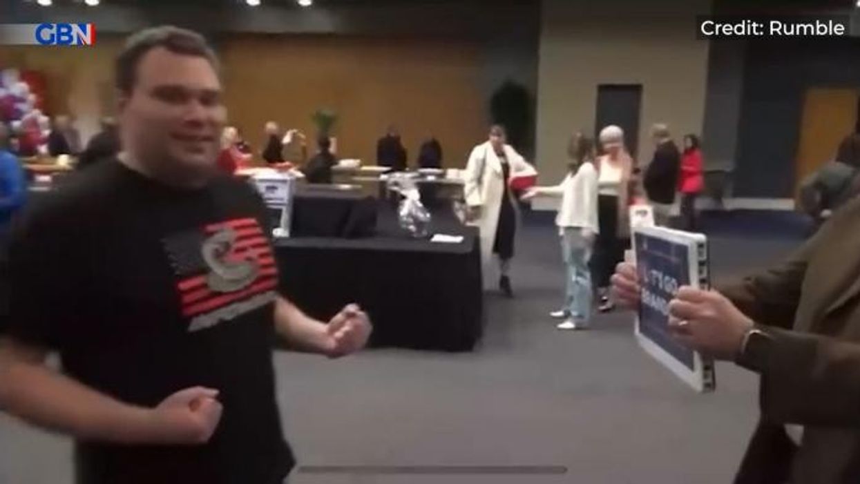 Republicans hit and kick Joe Biden effigy at bizarre Kansas fundraiser