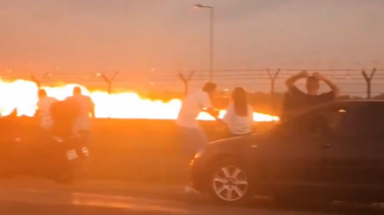 Footage of the fire