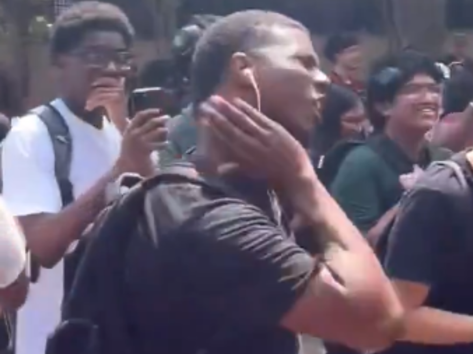Footage of the incident