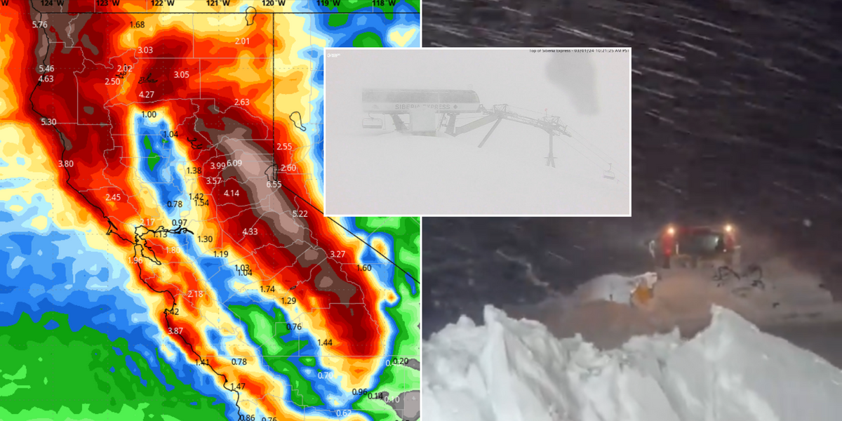 NextImg:US weather forecast: Almost 200 inches of snow to blanket Sierra Nevada in blizzard lasting DAYS