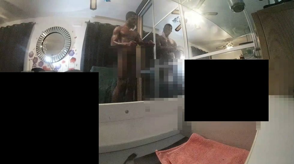Footage showed Moscquera singing and dancing after the attack