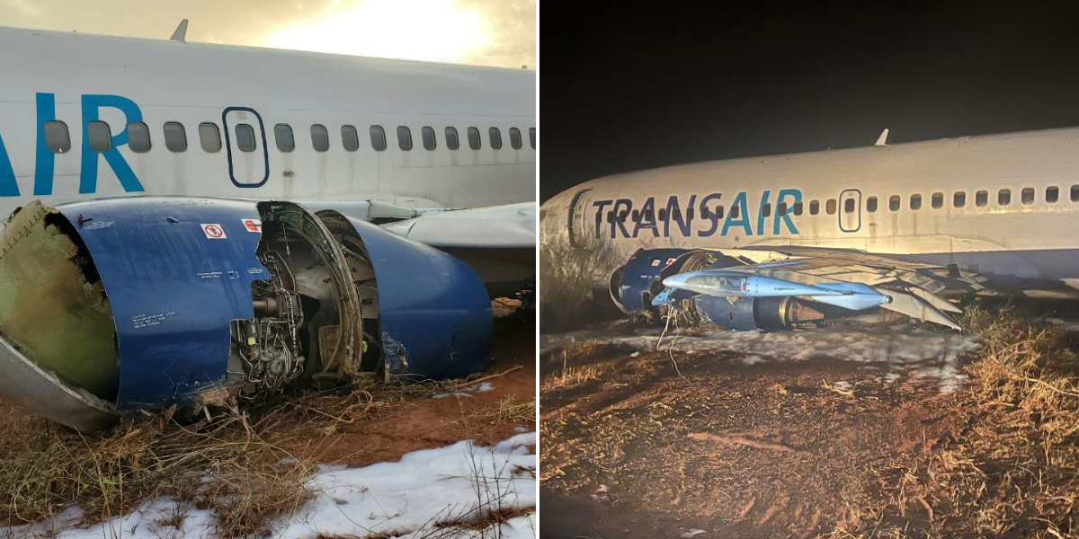 NextImg:Eleven people injured after Boeing 737 skids off runway and wing bursts into flames