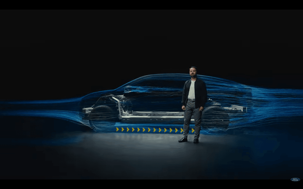 Ford demonstrated the aerodynamic benefits of its new Universal Electric Vehicle platform