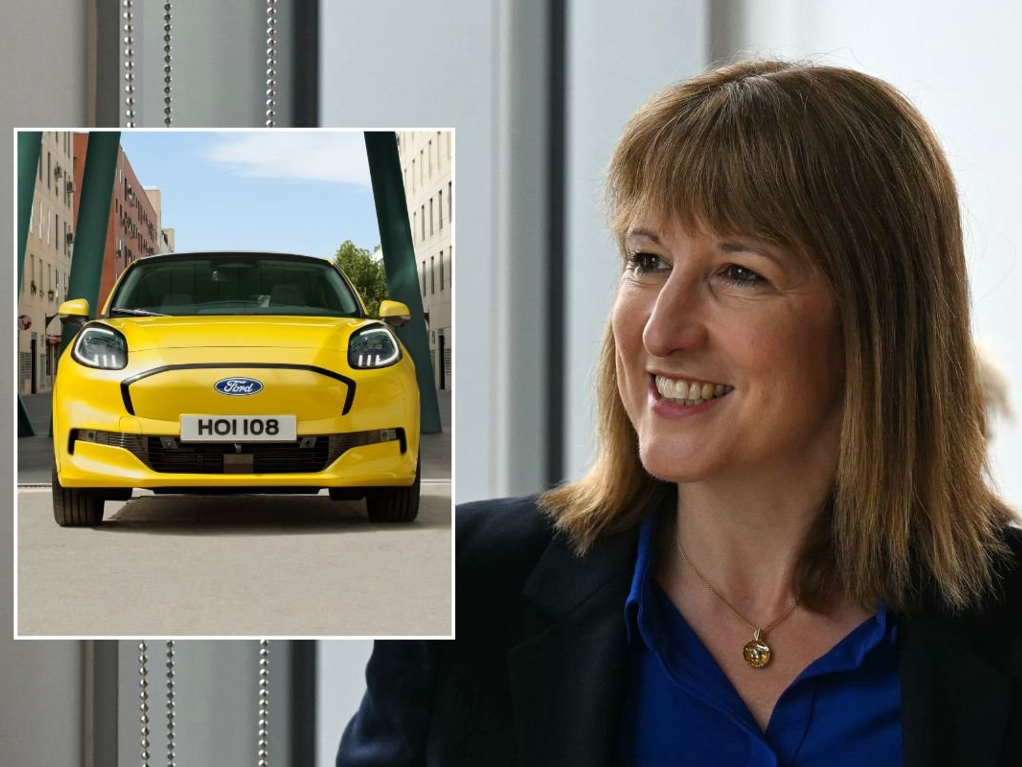 Ford Puma Gen-E and Chancellor Rachel Reeves
