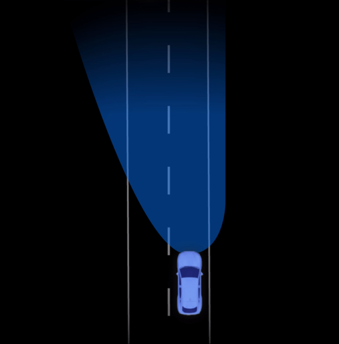 Ford's technology is designed to illuminate the path in front of the vehicle