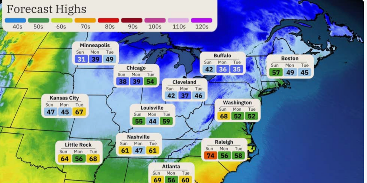 NextImg:US weather: Snow to hit New York and Chicago as polar cold front to trigger late winter blast