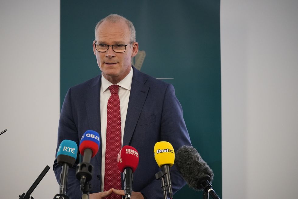Foreign Affairs Minister Simon Coveney speaks to the media at the Irish Government Secretariat in Belfast after meeting Northern Ireland Secretary Chris Heaton-Harris to discuss the ongoing political crisis at Stormont. Picture date: Wednesday November 2, 2022.