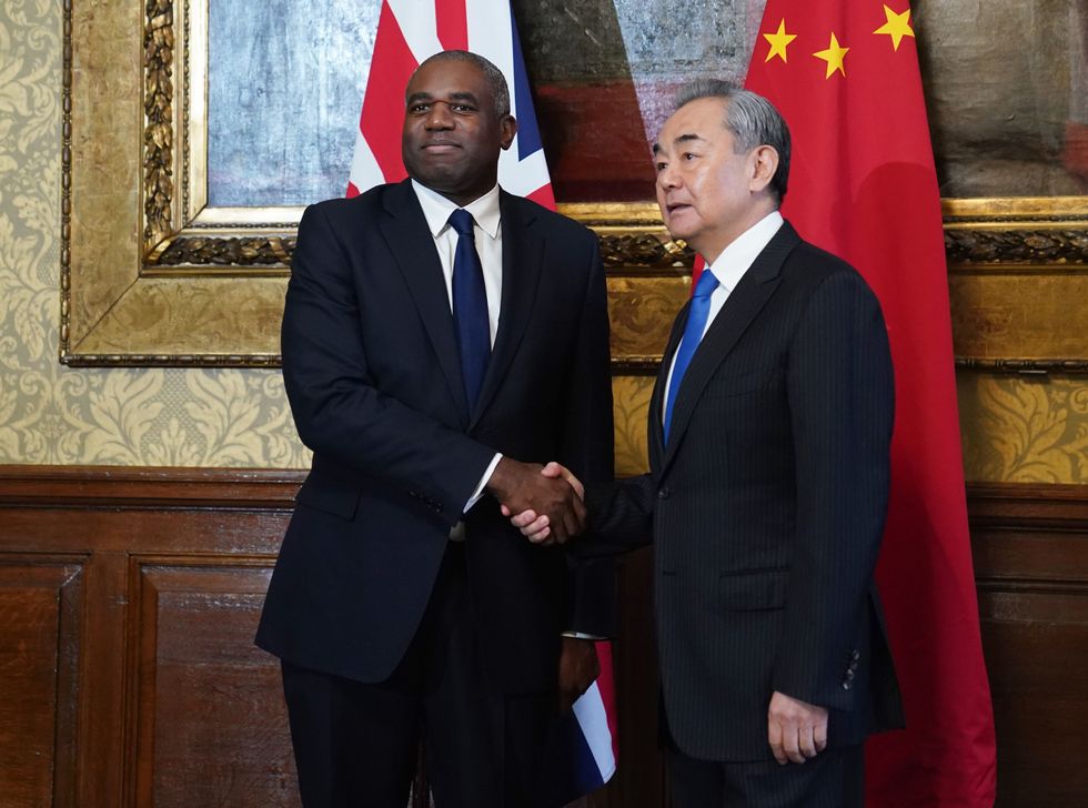 Foreign Secretary David Lammy welcomes China's foreign affairs minister Wang Yi