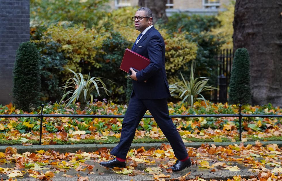 Foreign Secretary James Cleverly arrives in Downing Street, London, ahead of a Cabinet meeting. Picture date: Thursday November 17, 2022.