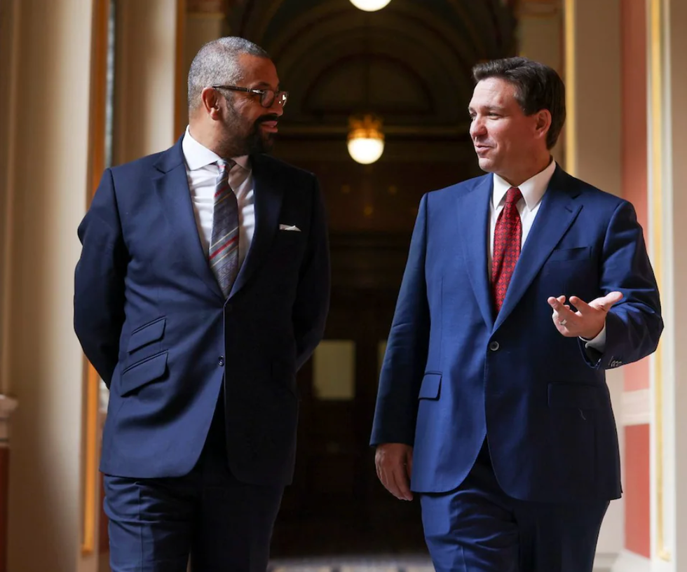 Foreign Secretary James Cleverly meets Ron DeSantis in London