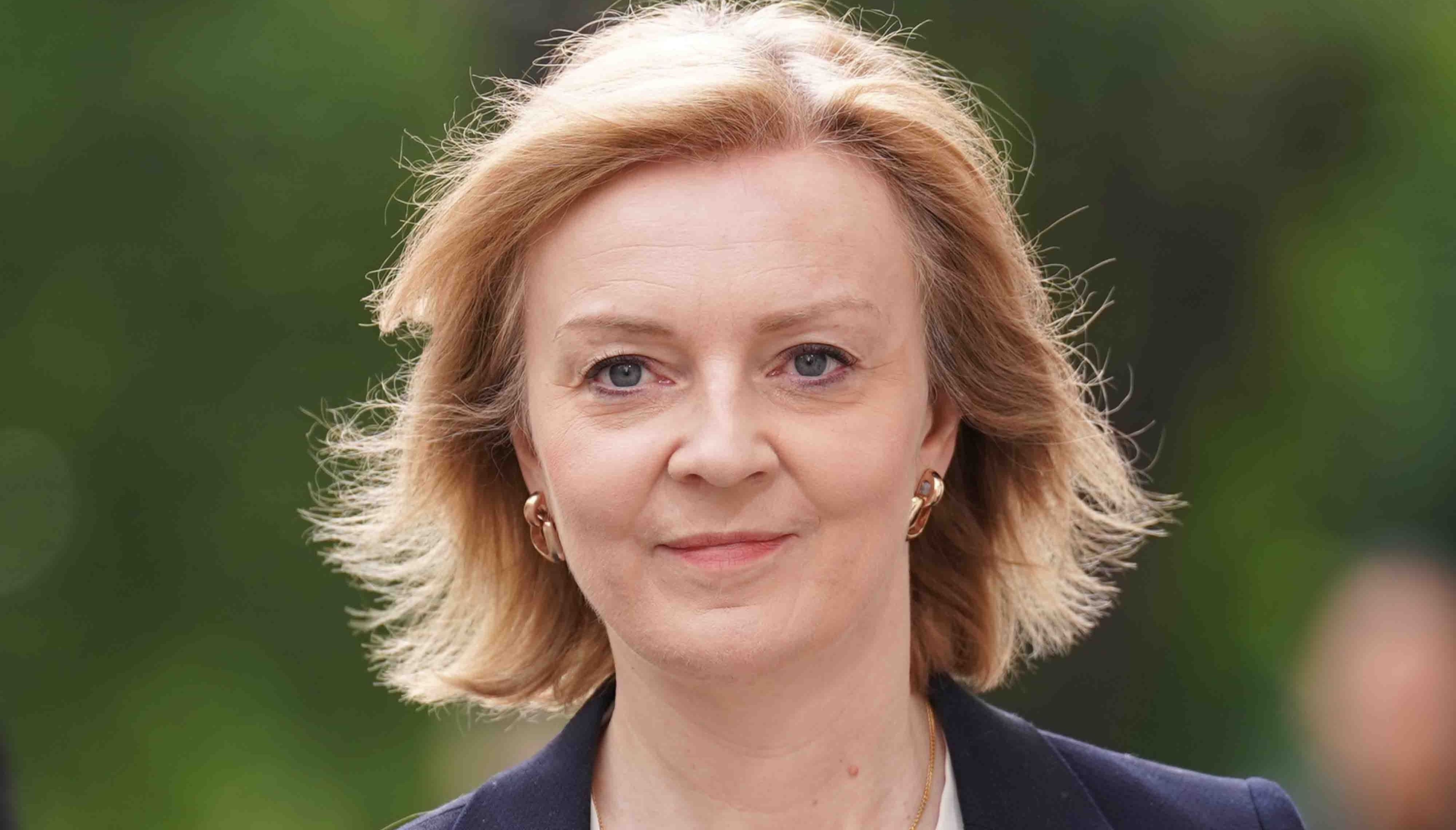 Foreign Secretary Liz Truss leaving Millbank Studios in London. Picture date: Wednesday May 18, 2022.