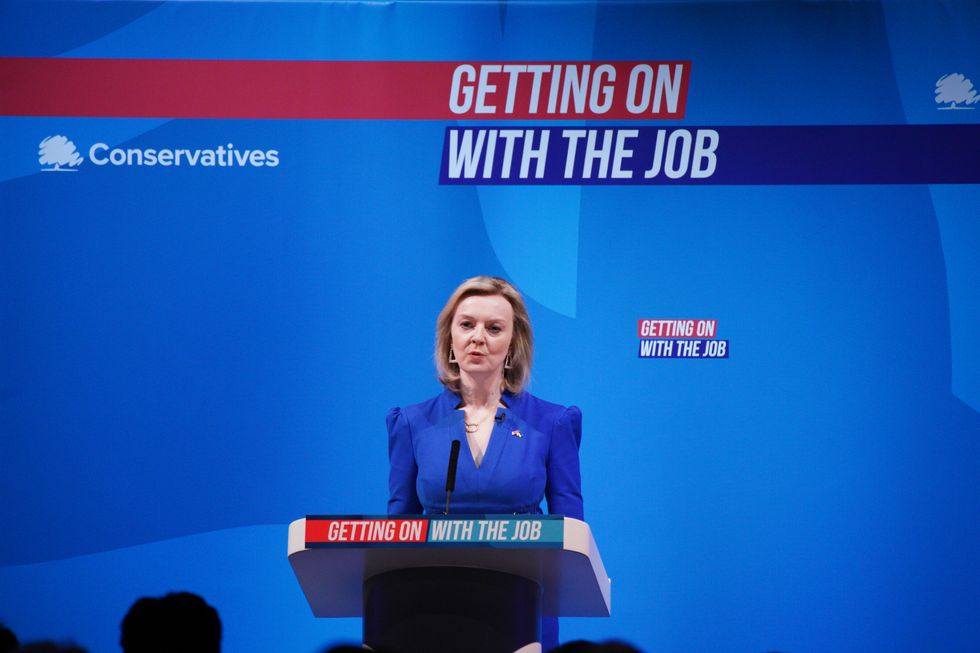 Foreign Secretary Liz Truss speaking at the Conservative Party Spring Forum at Winter Gardens, Blackpool.