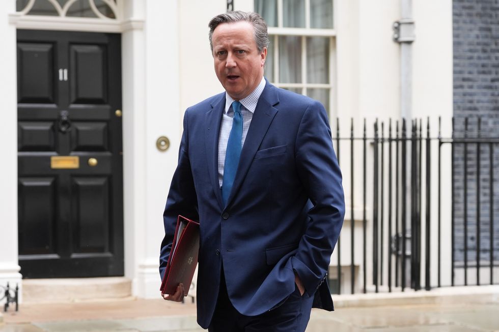 Foreign Secretary Lord David Cameron leaving No 10, Downing Street