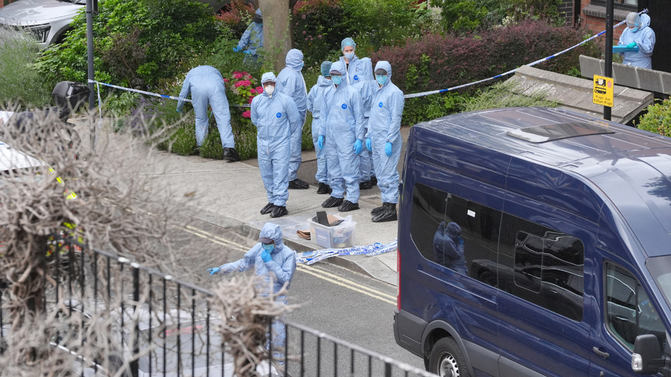 Forensics at the scene of the property in West London