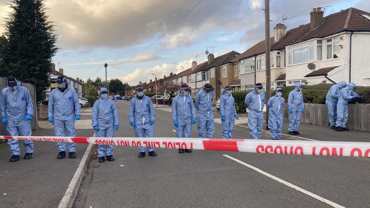 Forensics inspect the scene in Uxbridge