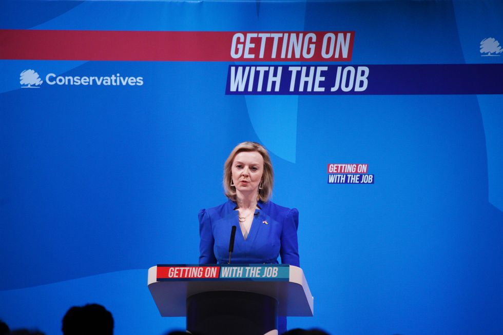 Foriegn Secretary Liz Truss speaking at the Conservative Party Spring Forum at Winter Gardens, Blackpool. Picture date: Saturday March 19, 2022.