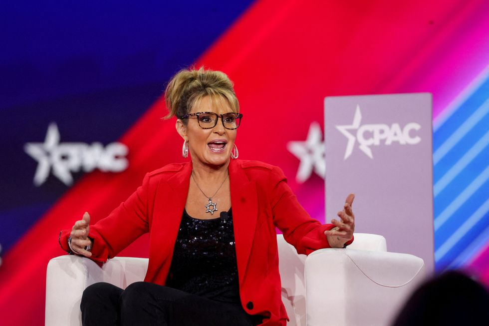 Former Alaska Governor Sarah Palin speaks at the Conservative Political Action Conference (CPAC) in Dallas, Texas, U.S., August 4, 2022. REUTERS/Shelby Tauber