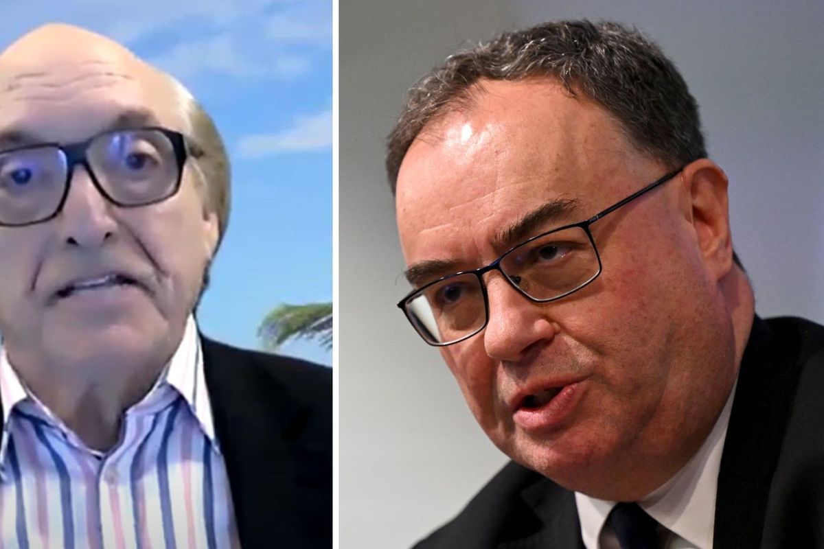 Former Bank of England adviser Dr Roger Gewolb and Bank of England Governor Andrew Bailey in pictures