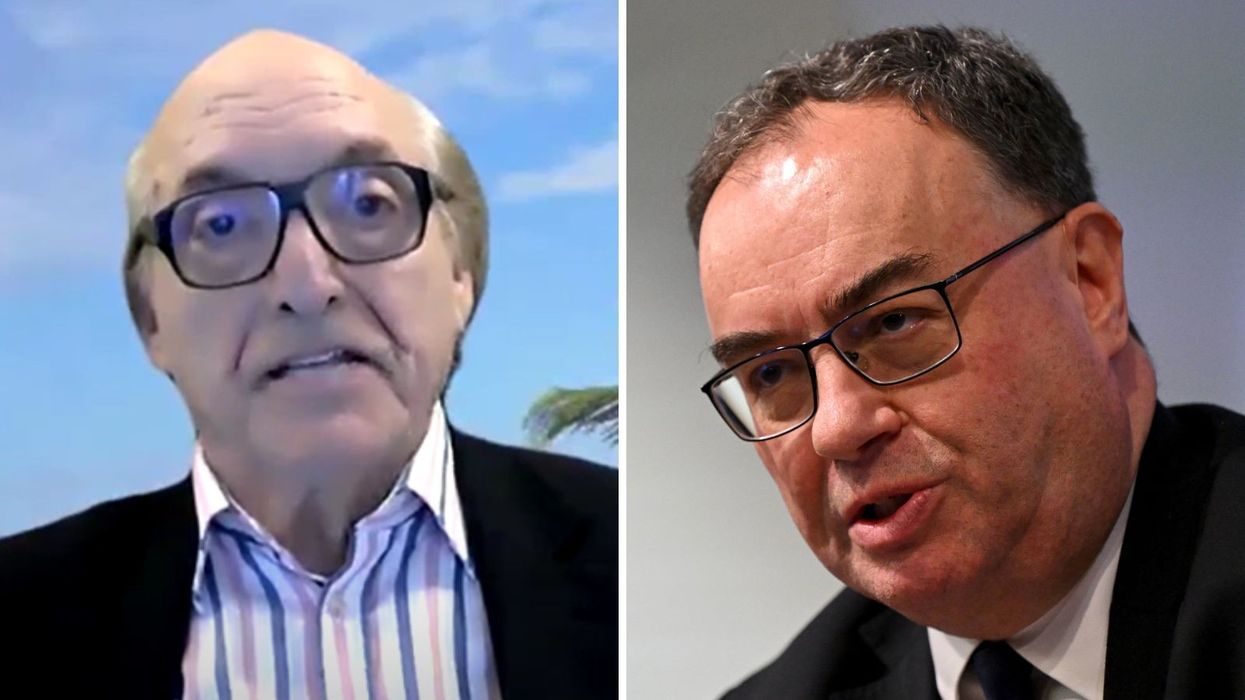 Former Bank of England adviser Dr Roger Gewolb and Bank of England Governor Andrew Bailey in pictures