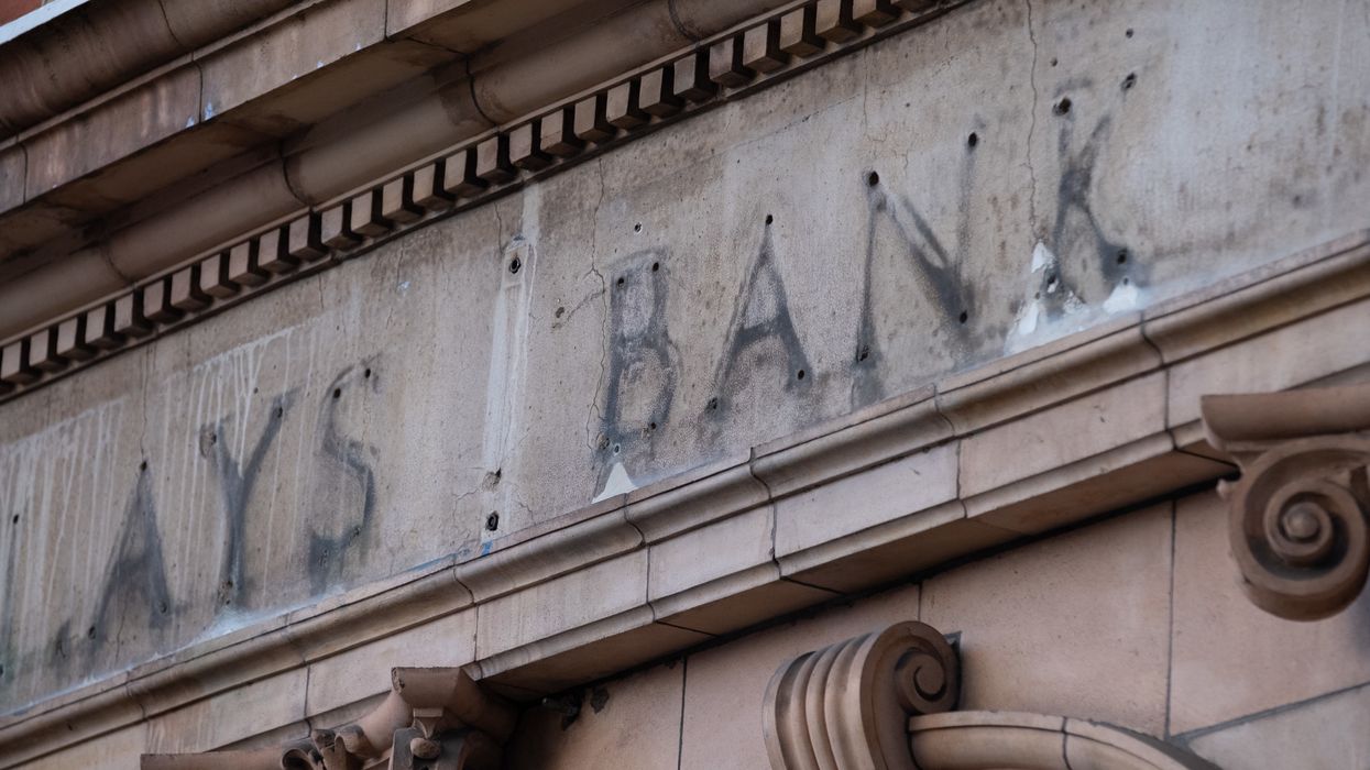 Former Barclays bank without sign on branch