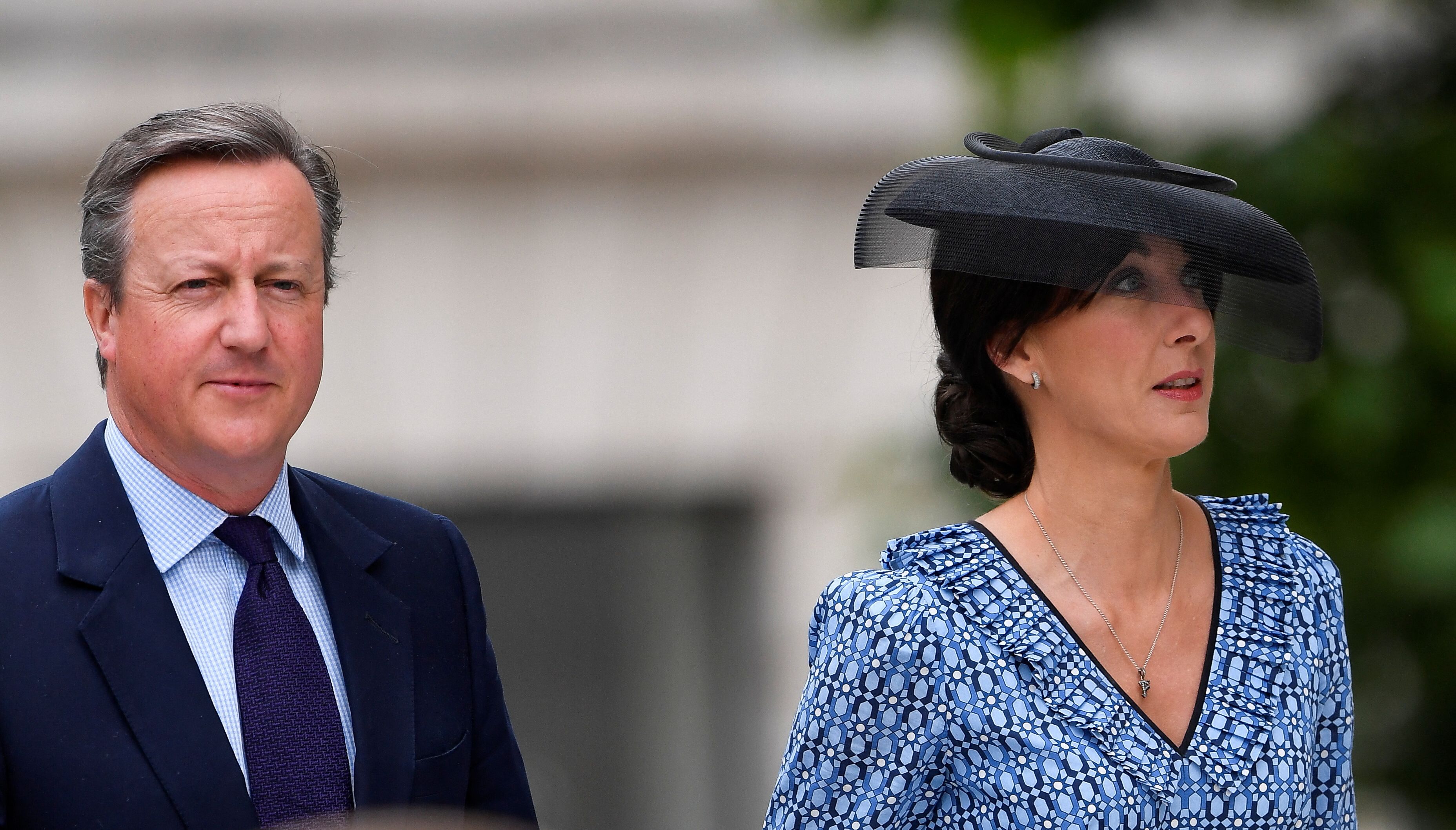 Former British Prime Minister David Cameron and his wife Samantha Blair arrive for the National Service of Thanksgiving held at St Paul's Cathedral during the Queen's Platinum Jubilee celebrations in London, Britain, June 3, 2022. REUTERS/Toby Melville/Pool