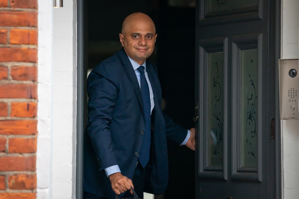 Former chancellor of the exchequer Sajid Javid, outside his home in south west London, after he was appointed as Secretary of State for Health and Social Care, following the resignation of Matt Hancock