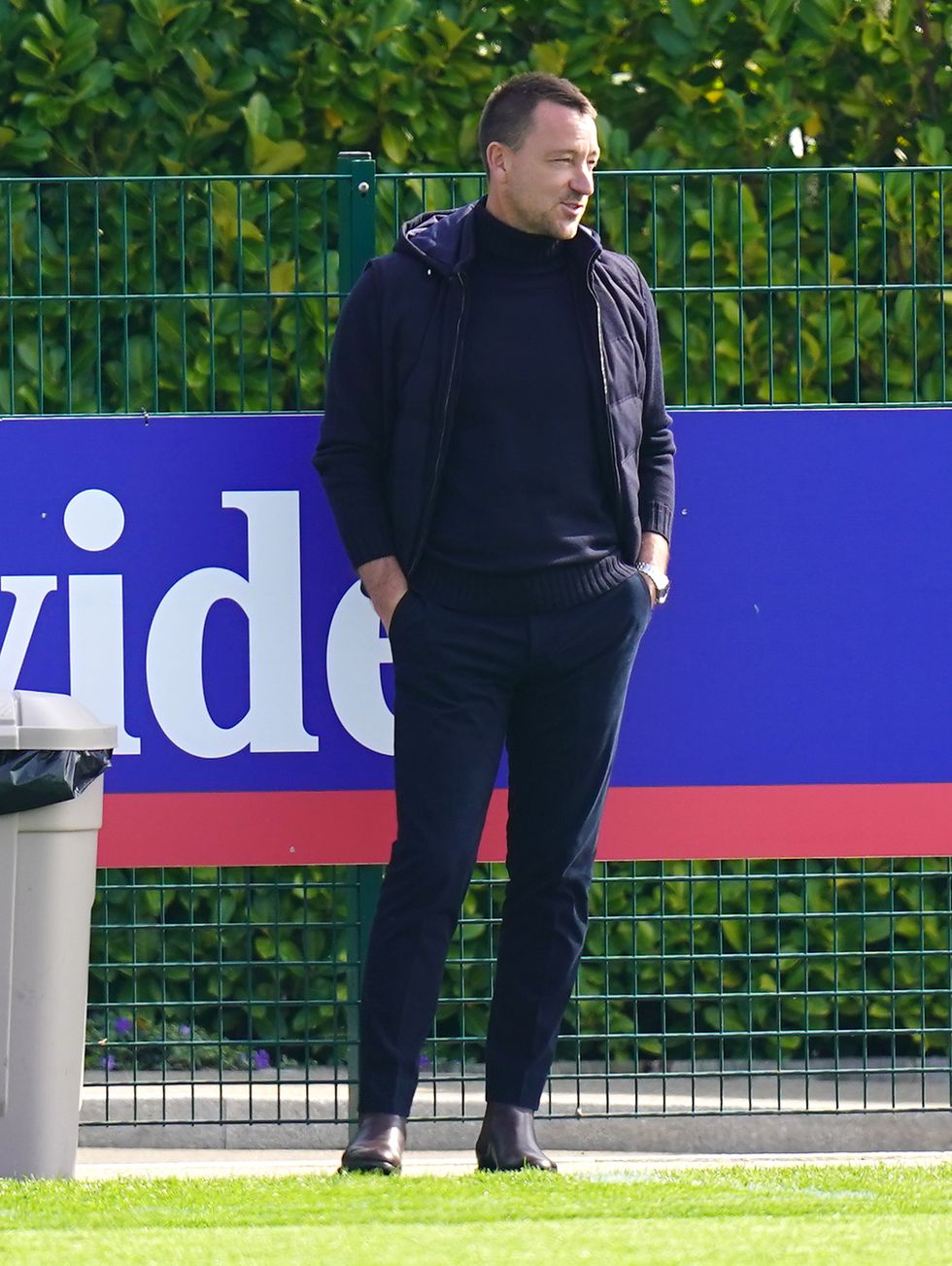 Former Chelsea and England player John Terry watches on during a training session at the Hotspur Way Training Ground, Enfield. Picture date: Monday March 28, 2022.