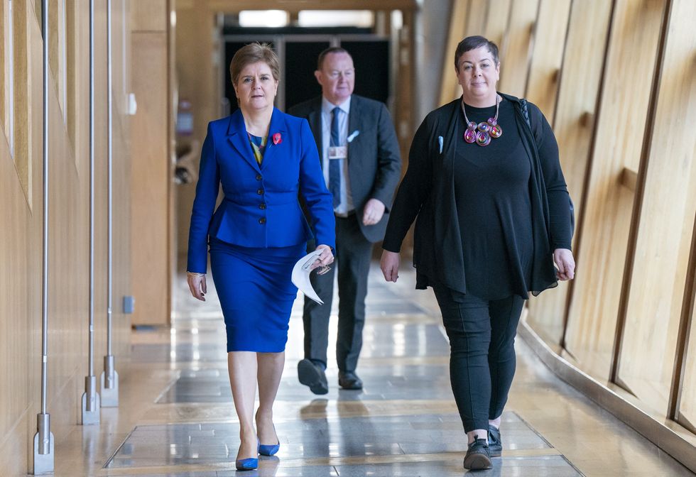 Former First Minister Nicola Sturgeon (left) with Scottish Drug Minister Elena Whitham (right)