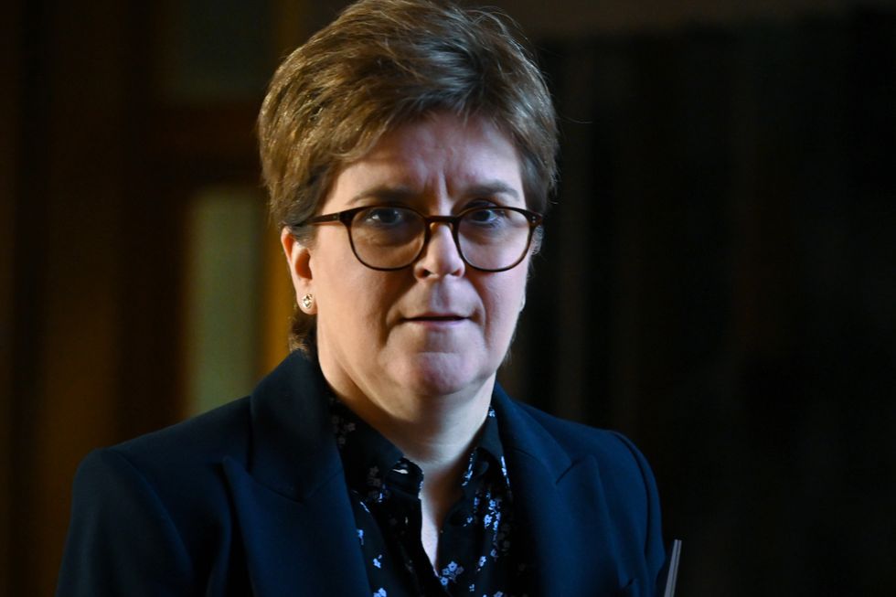 Former First Minister Nicola Sturgeon on the way to the last session of First Minister's Questions in the Scottish Parliament
